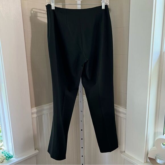 WORTH Wool & Elastane Pants Flat Front Notched Ankle Flat Front Side Zip Sz 4 - Picture 3 of 11